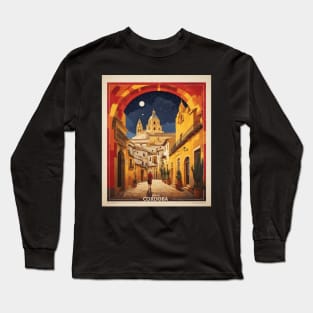 Cordoba Spain Starry Night Travel Tourism Retro Vintage Long Sleeve T-Shirt